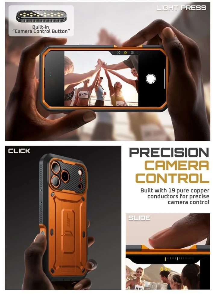 iPhone 17 Pro Max dėklas oranžinis Supcase