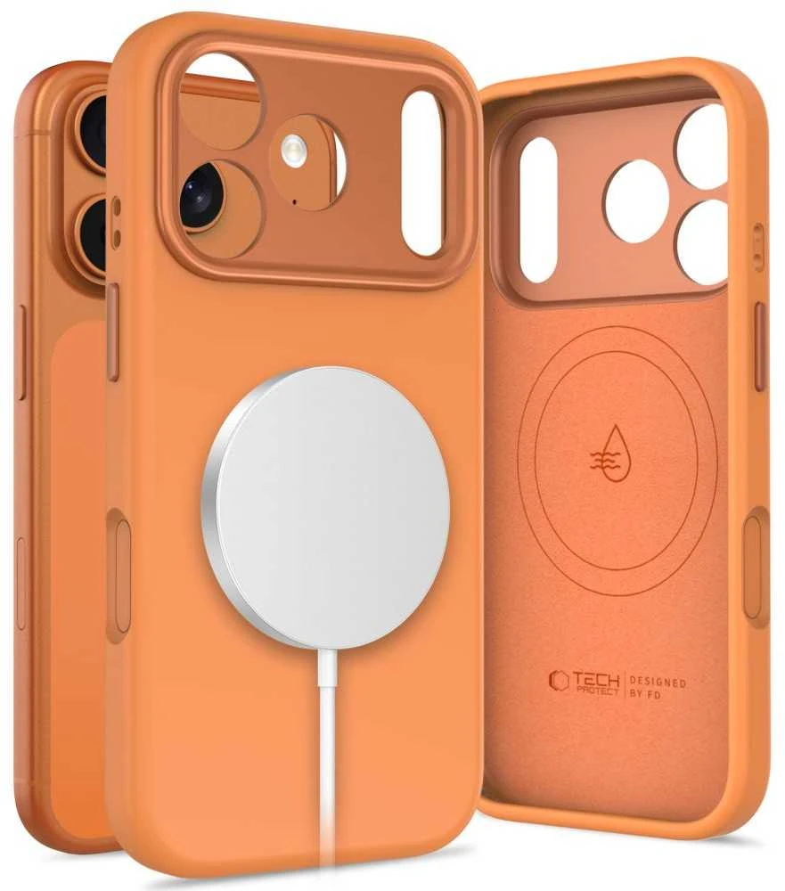 „Tech-Protect Uniq MagSafe“ dėklas, skirtas „iPhone 17 Pro Max“ – oranžinis