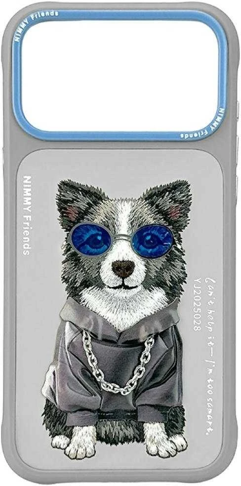 „Nimmy Glasses Cool Nag“ dėklas, skirtas „iPhone 17 Pro Max“ – pilkas