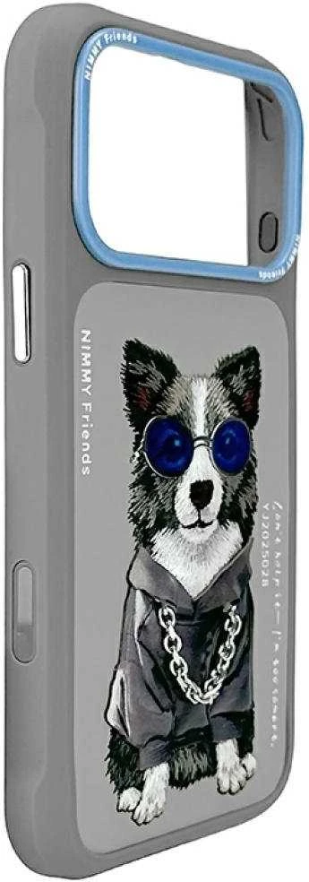 „Nimmy Glasses Cool Nag“ dėklas, skirtas „iPhone 17 Pro Max“ – pilkas