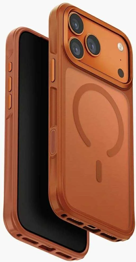 Uniq Veren iPhone 17 Pro Max Magclick įkrovimo dėklas - oranžinis