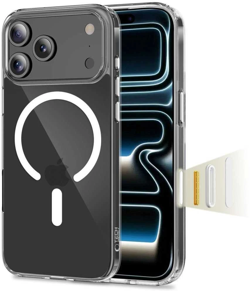 „Tech-Protect Flexair Hybrid CC MagSafe“ dėklas, skirtas „iPhone 17 Pro“ – skaidrus