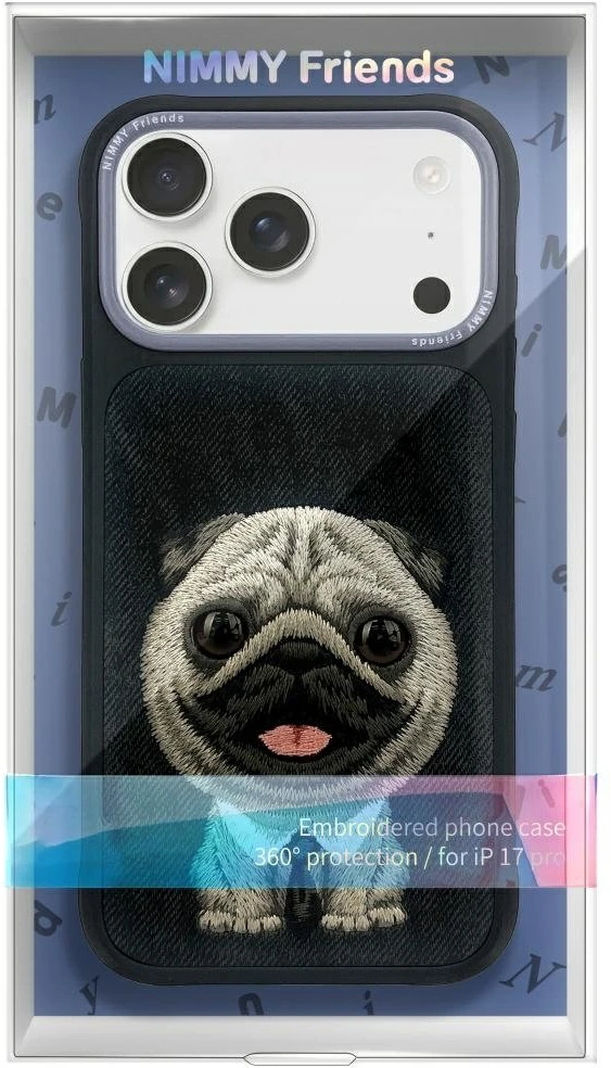 Dėklas NIMMY case BIG EYED PET 2.0 Dog for IPHONE 17 Pro juodas