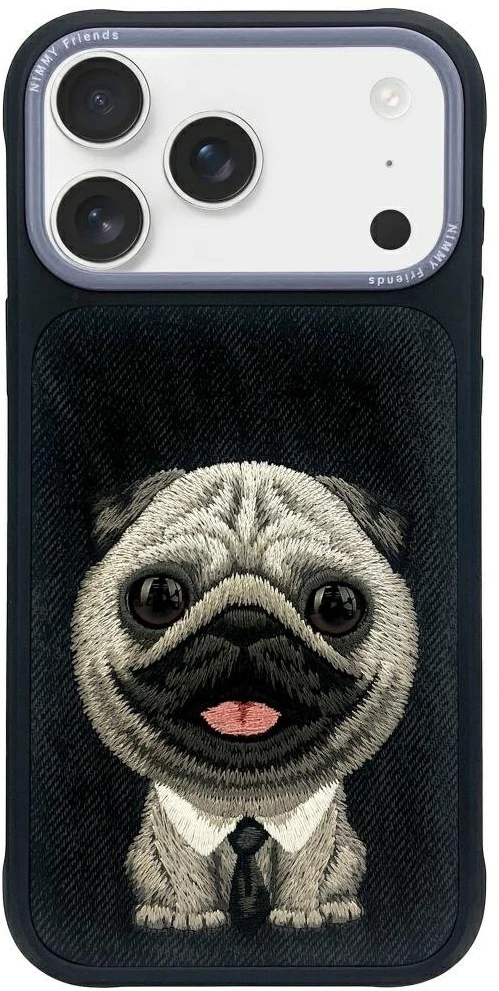 Dėklas NIMMY case BIG EYED PET 2.0 Dog for IPHONE 17 Pro juodas