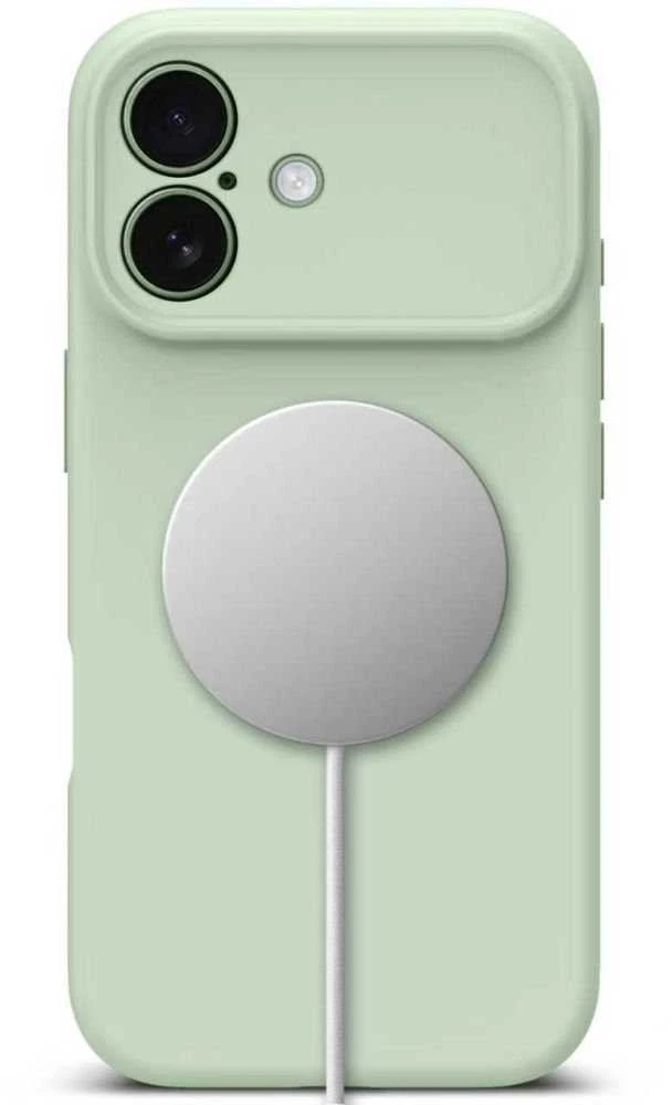„Tech-Protect“ silikoninis „MagSafe“ dėklas, skirtas „iPhone 17“ – Žalias