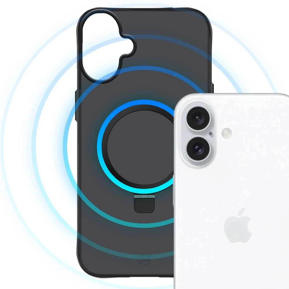 3Mk apsaugos 3mk dūminis dėklas su magnetu ir stovu iPhone 17 - juodas