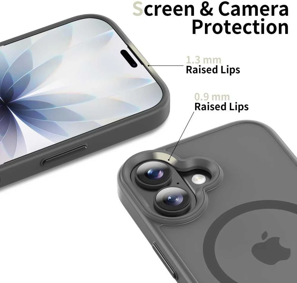 „Tech-Protect MagMat MagSafe“ dėklas, skirtas „iPhone 17“ – pilkas
