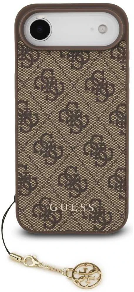Guess 4G Charm dėklas skirtas Apple iPhone 17 Air Tone on Tone rudos spalvos