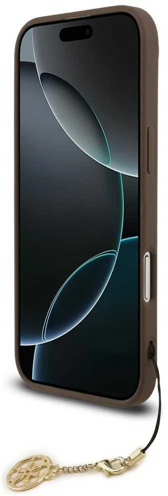 Guess 4G Charm dėklas skirtas Apple iPhone 17 Air Tone on Tone rudos spalvos
