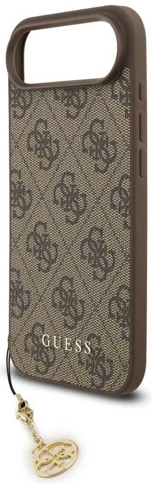 Guess 4G Charm dėklas skirtas Apple iPhone 17 Air Tone on Tone rudos spalvos