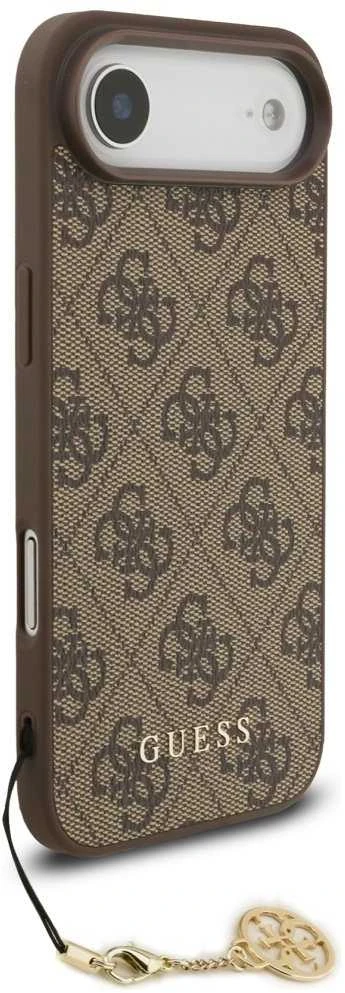 Guess 4G Charm dėklas skirtas Apple iPhone 17 Air Tone on Tone rudos spalvos