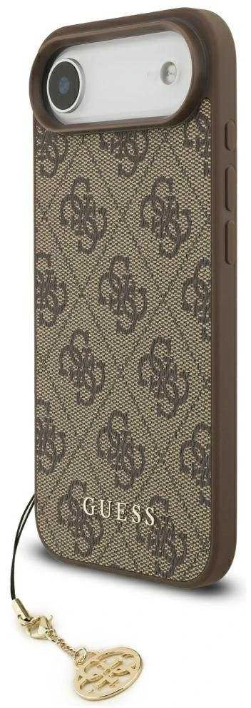 Guess 4G Charm dėklas skirtas Apple iPhone 17 Air Tone on Tone rudos spalvos