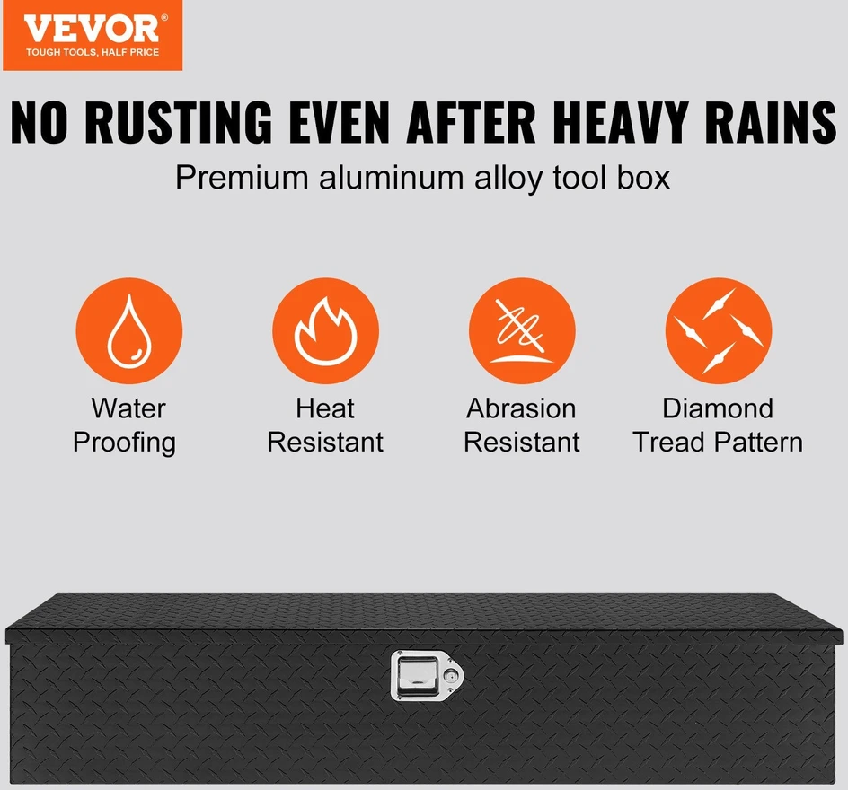 VEVOR 1219x381mm aliuminio įrankių dėžė sunkvežimiui