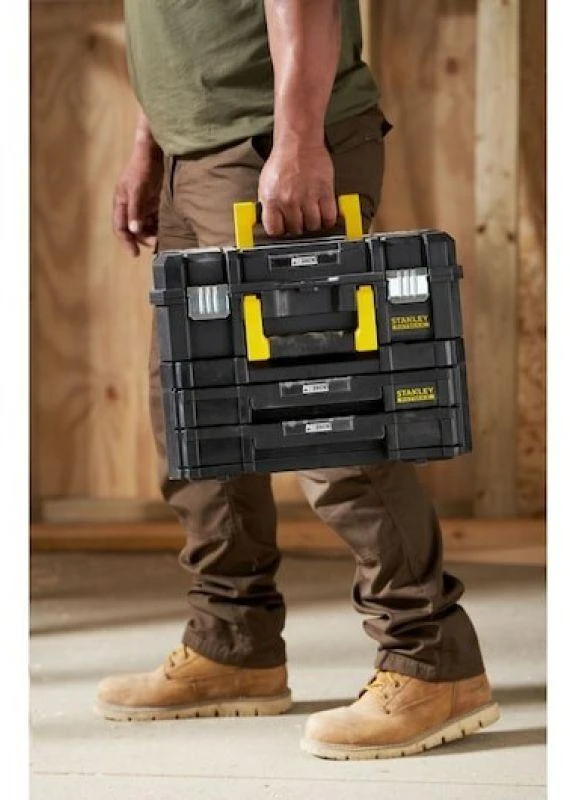 Įrankių dėžė Stanley FATMAX FMST1-71981, plastikinė, juoda, geltona