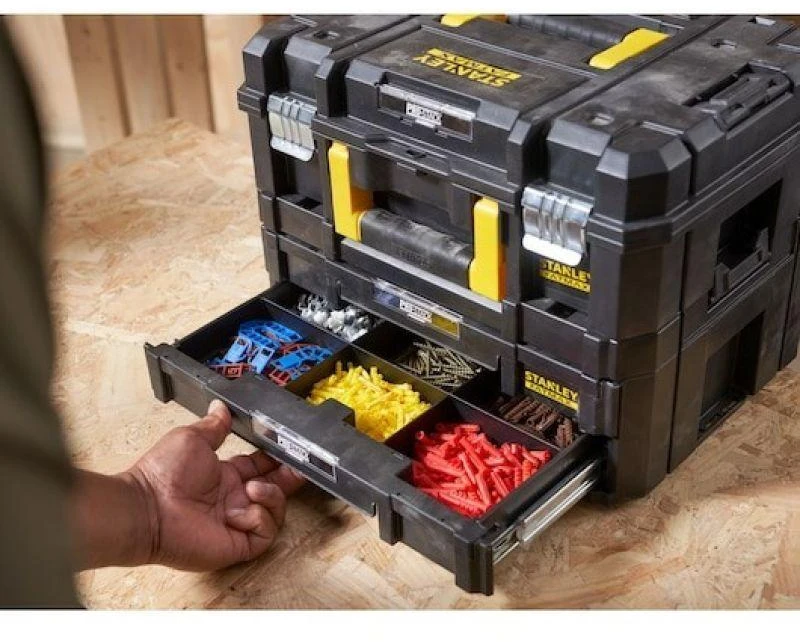 Įrankių dėžė Stanley FATMAX FMST1-71981, plastikinė, juoda, geltona