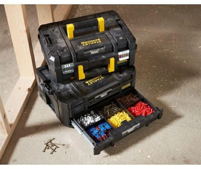 Įrankių dėžė Stanley FATMAX FMST1-71981, plastikinė, juoda, geltona