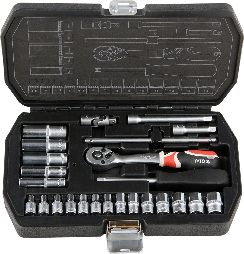 YATO Rinkinys KLUCZY 1/4" 25 vnt. 14461