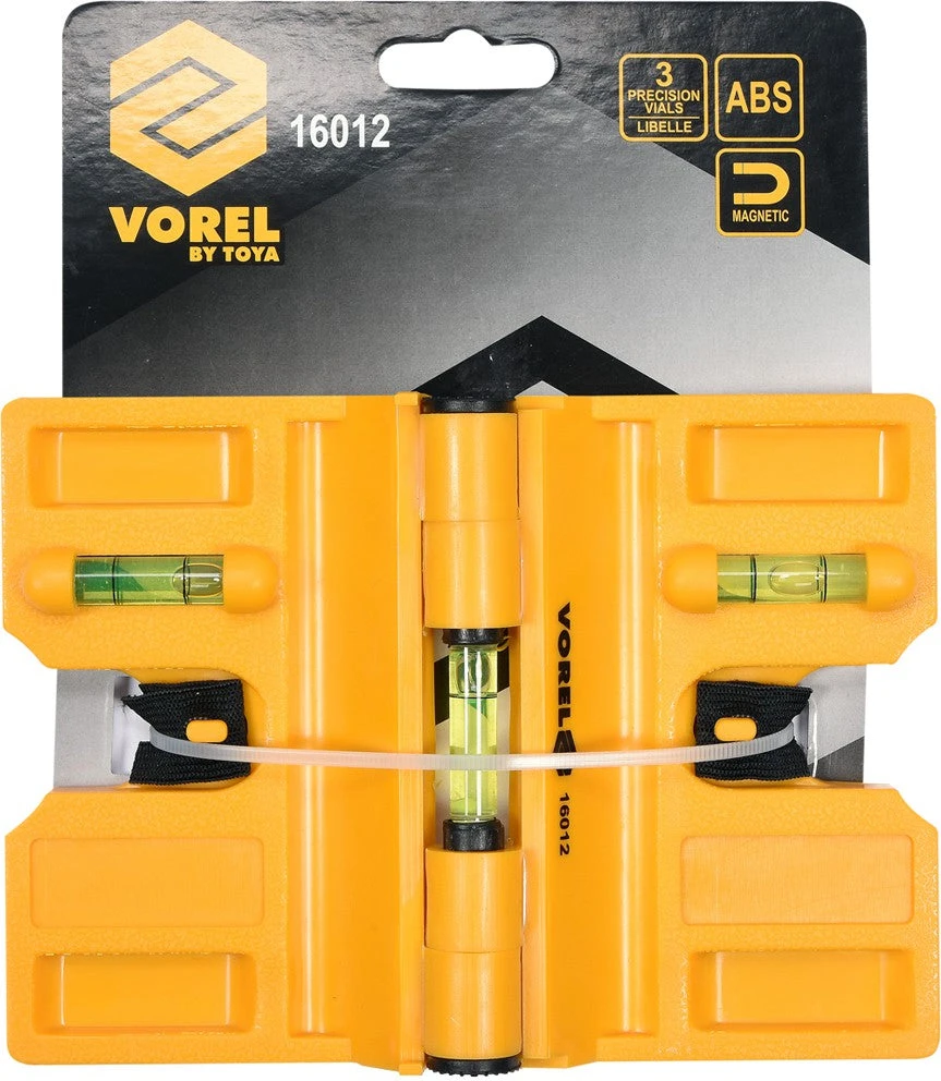 Gulsčiukas ABS, magnetinis 3L Vorel | 15 - 180°, 190x135mm