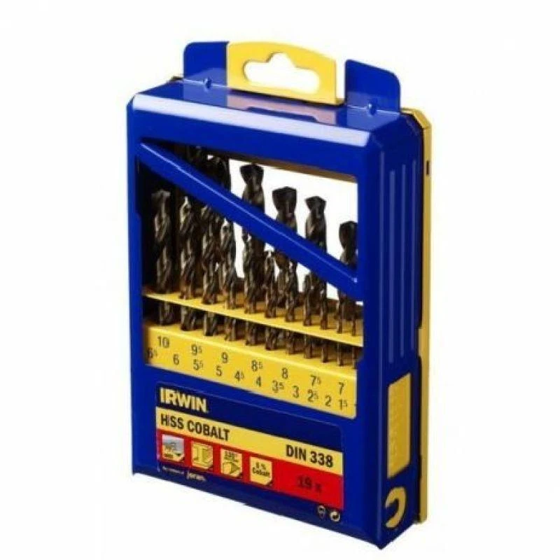 Grąžtas Stanley Grąžtų rinkinys HSS Cobalt 1-10 mm 19 vnt