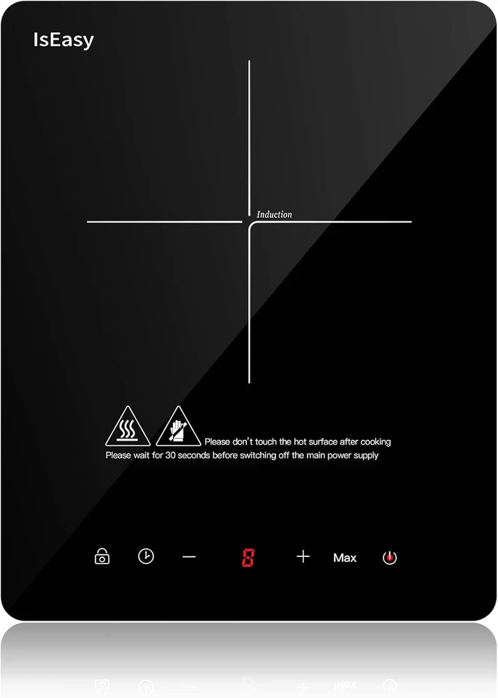 IsEasy nešiojama vienos kaitvietės indukcinė viryklė 2100 W su jutikliniu valdymu