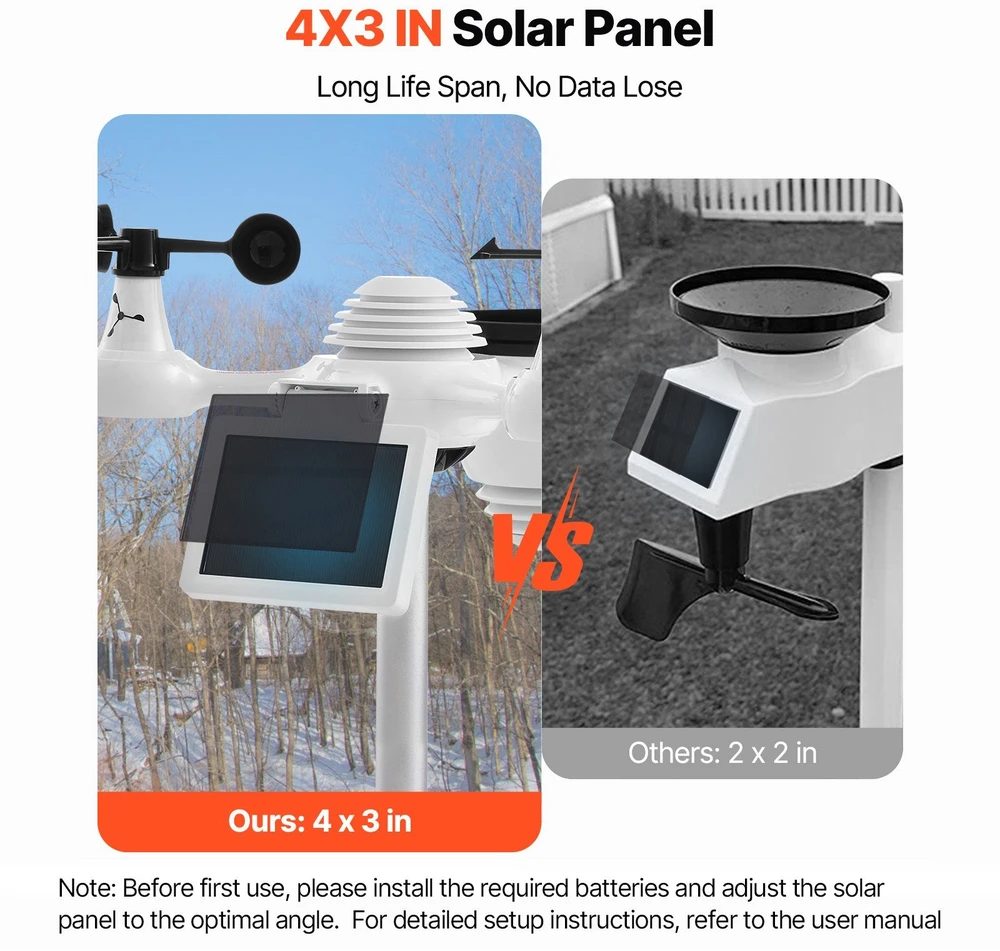 VEVOR Meteorologinė bevielė orų stotelė YT60233 7in1 WiFi