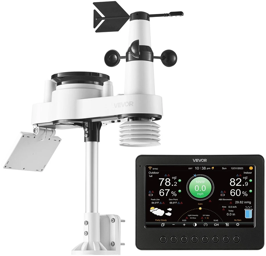 VEVOR 7-in-1 belaidė oro stotis su Wi-Fi