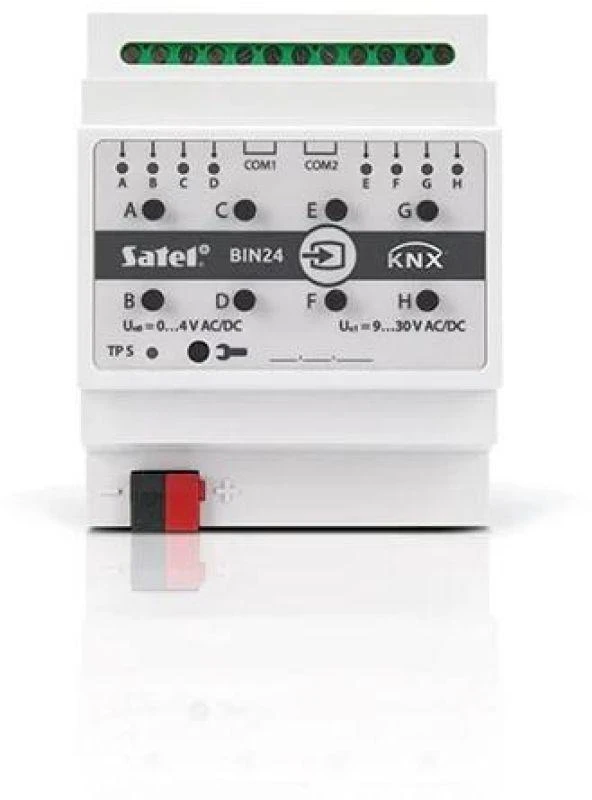 Išmaniųjų namų valdiklis Satel KNX-BIN24 – 8 kanalų, montuojamas ant DIN bėgelio
