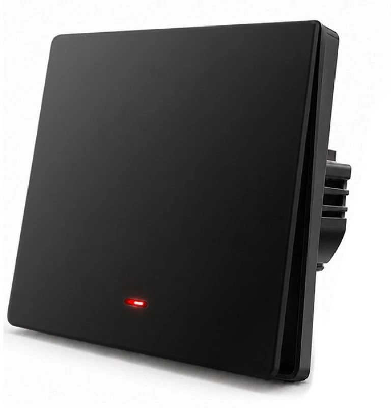 Qoltec 52722 Smart 1-Gang Light Switch | Wi-Fi | Timer | Tuya | Smart life | Juodas