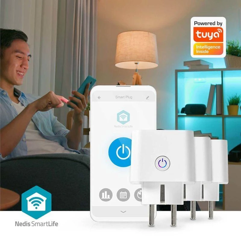 Inteligentne gniazdko Nedis SmartLife WIFIP121FWT3 Wi-Fi (3 sztuki)