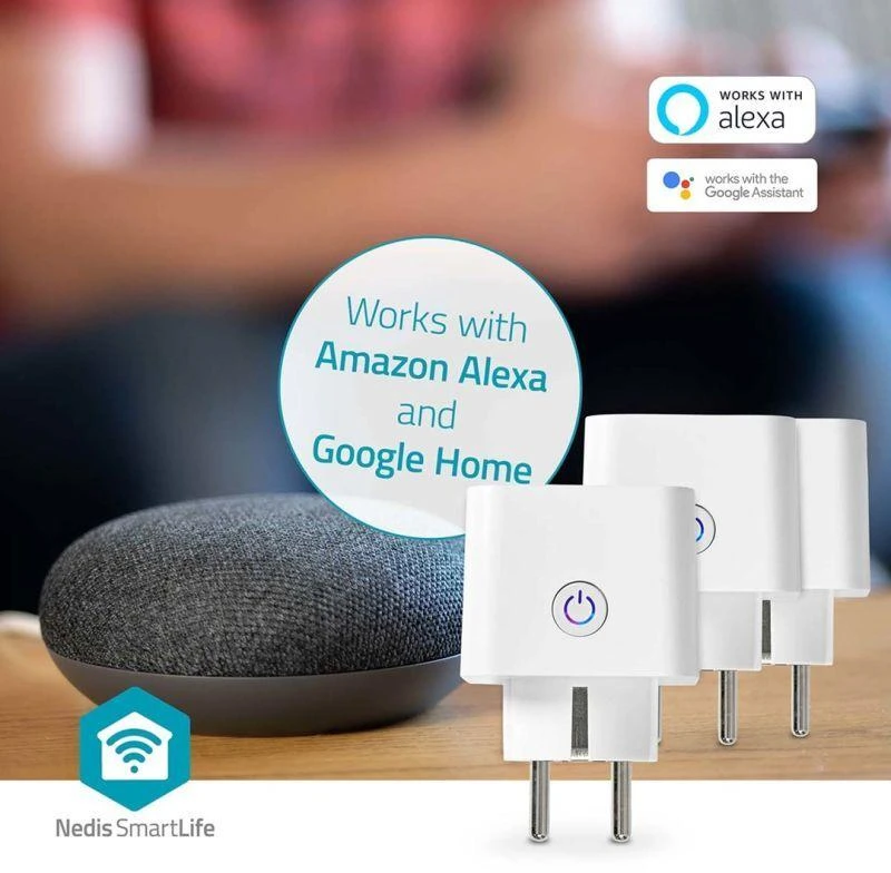 Inteligentne gniazdko Nedis SmartLife WIFIP121FWT3 Wi-Fi (3 sztuki)