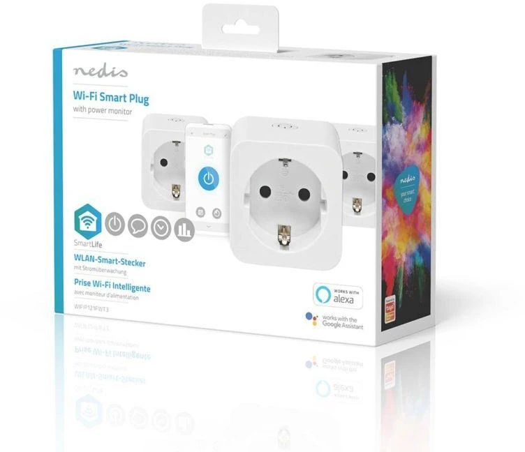 Inteligentne gniazdko Nedis SmartLife WIFIP121FWT3 Wi-Fi (3 sztuki)