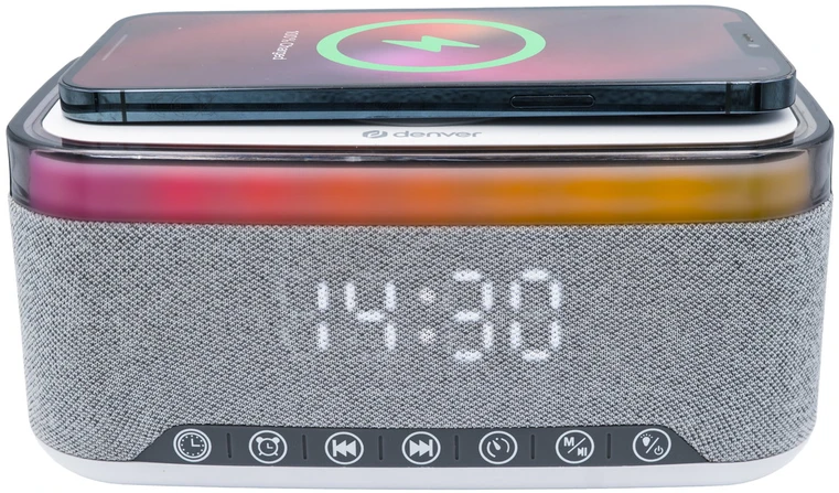Radijo žadintuvas Denver CRQ-225 su ładowarką indukcyjną
