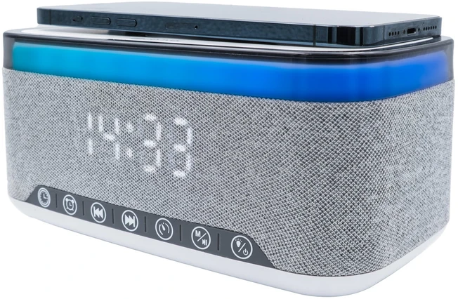 Radijo žadintuvas Denver CRQ-225 su ładowarką indukcyjną