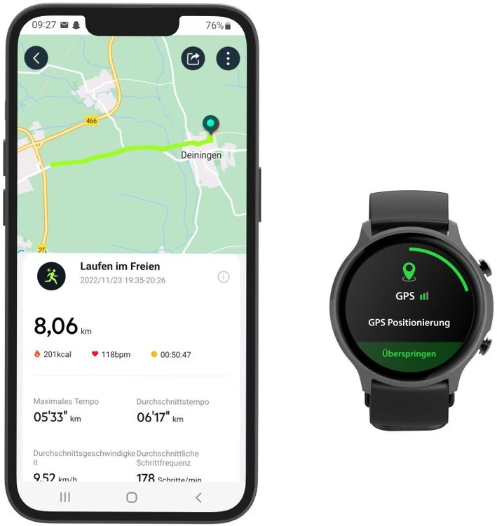 Išmanusis laikrodis Hama Fit Watch 6910, Juodas
