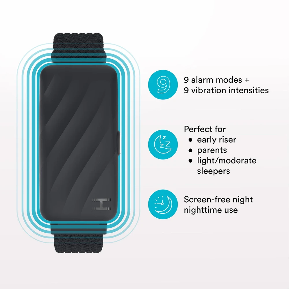 Išmanusis laikrodis Homedics WakeBand SS-WB100BL-WW tylus žadintuvas, mėlynas