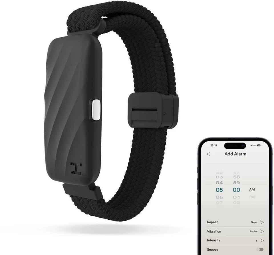 „Homedics SS-WB100BK-WW WakeBand“, jūsų tylus žadintuvas, juodas