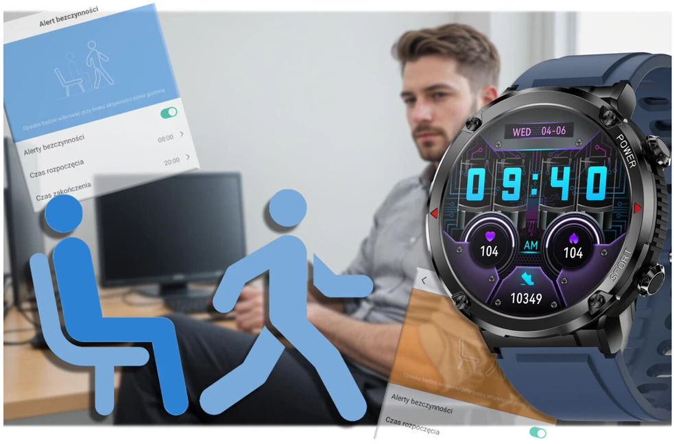 Išmanusis laikrodis MĘSKI GRAVITY GT21-5 - BLUETOOTH CALL, DODATKOWY PASEK (sg025e)
