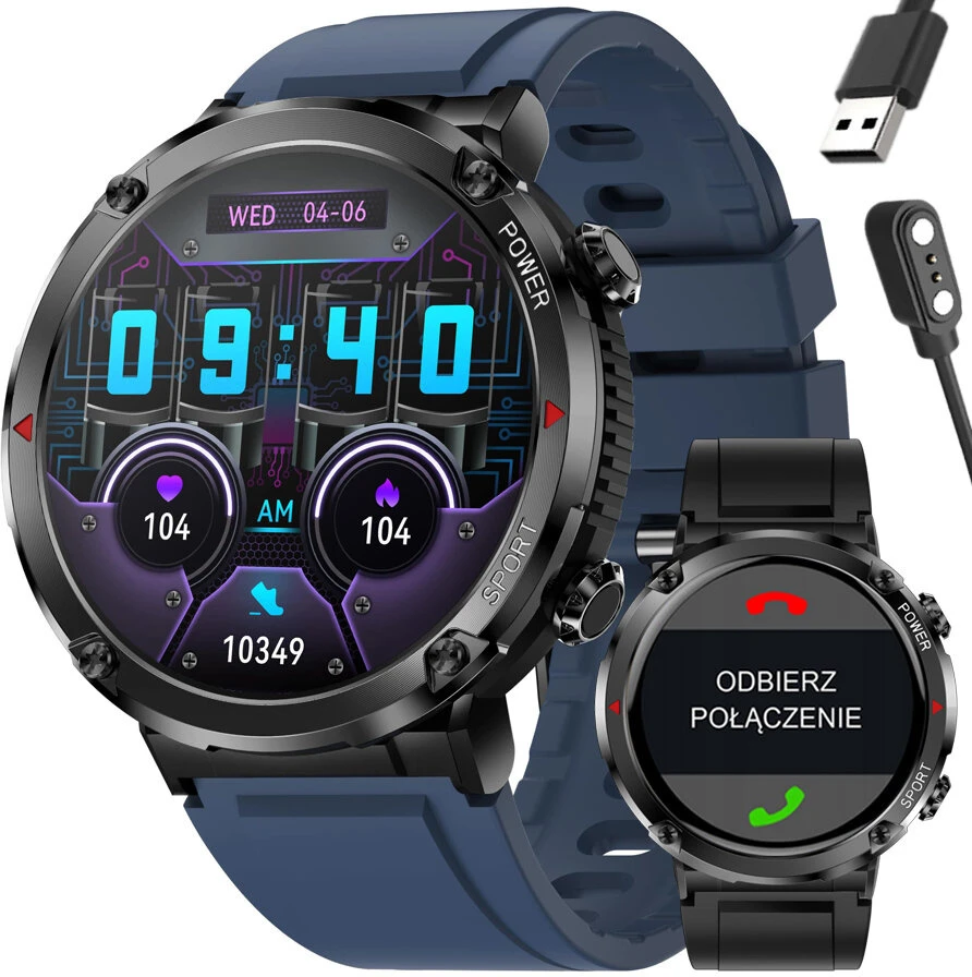 Išmanusis laikrodis MĘSKI GRAVITY GT21-5 - BLUETOOTH CALL, DODATKOWY PASEK (sg025e)