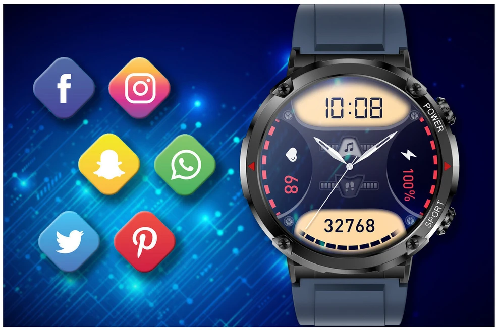 Išmanusis laikrodis MĘSKI GRAVITY GT21-5 - BLUETOOTH CALL, DODATKOWY PASEK (sg025e)