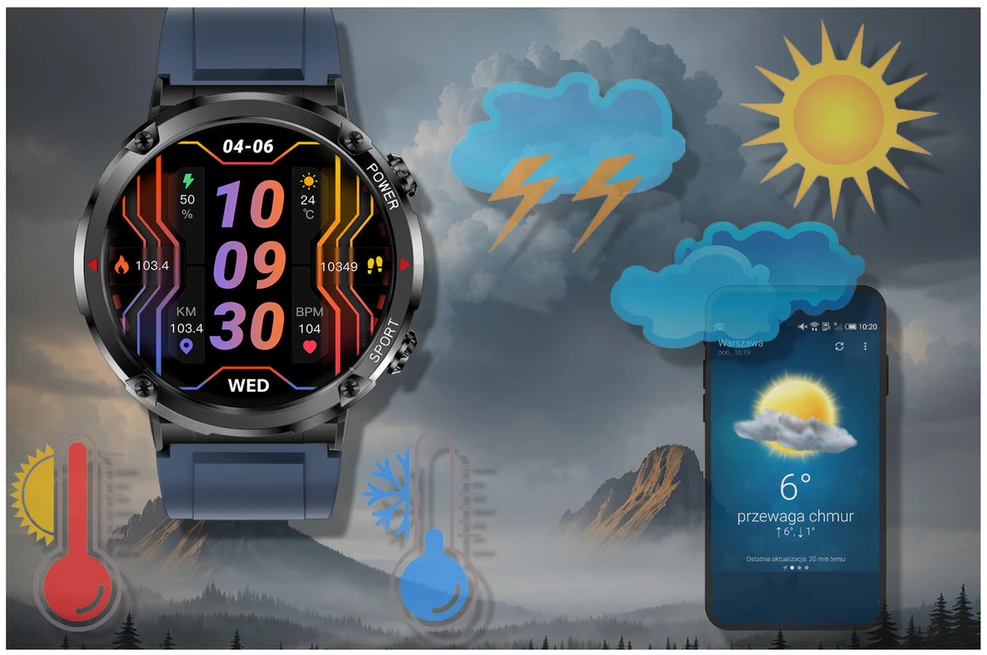 Išmanusis laikrodis MĘSKI GRAVITY GT21-5 - BLUETOOTH CALL, DODATKOWY PASEK (sg025e)