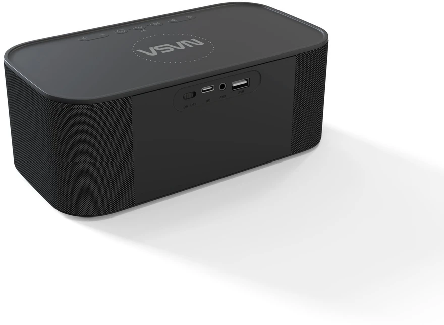 Žadintuvas su „Bluetooth“ garsiakalbiu ir belaidžiu įkrovimu NASA SPC800