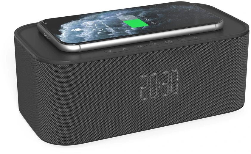Žadintuvas su „Bluetooth“ garsiakalbiu ir belaidžiu įkrovimu NASA SPC800