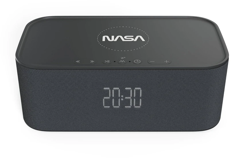 Žadintuvas su „Bluetooth“ garsiakalbiu ir belaidžiu įkrovimu NASA SPC800