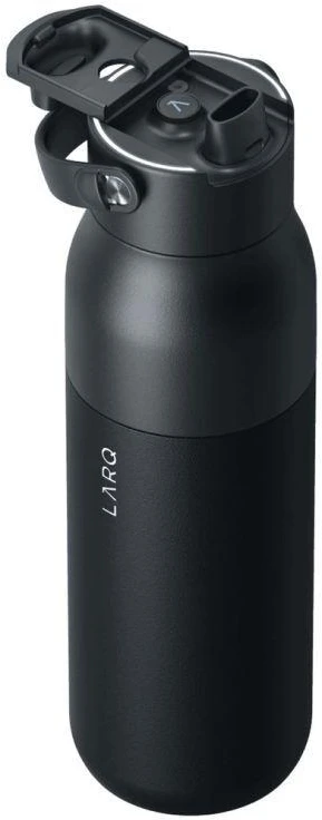 Gertuvė LARQ PureVis 2 buteliukas – išmanus, savaime išsivalantis filtro buteliukas, UV-C šviesa, 1 l (obsidiano juodas)