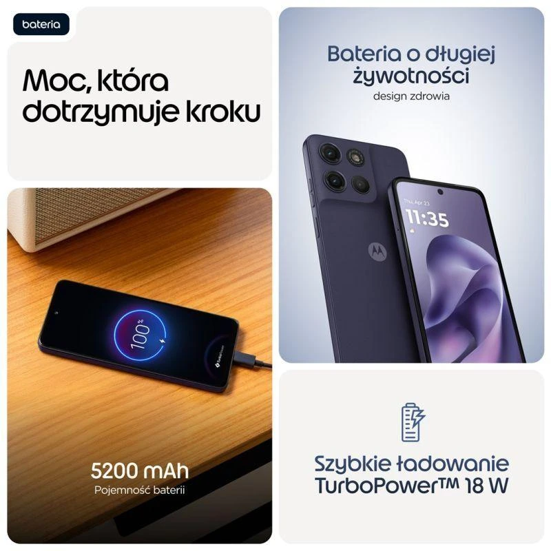 Išmanusis telefonas Motorola Moto G17 8/128GB, PANTONE Evening Mėlyna