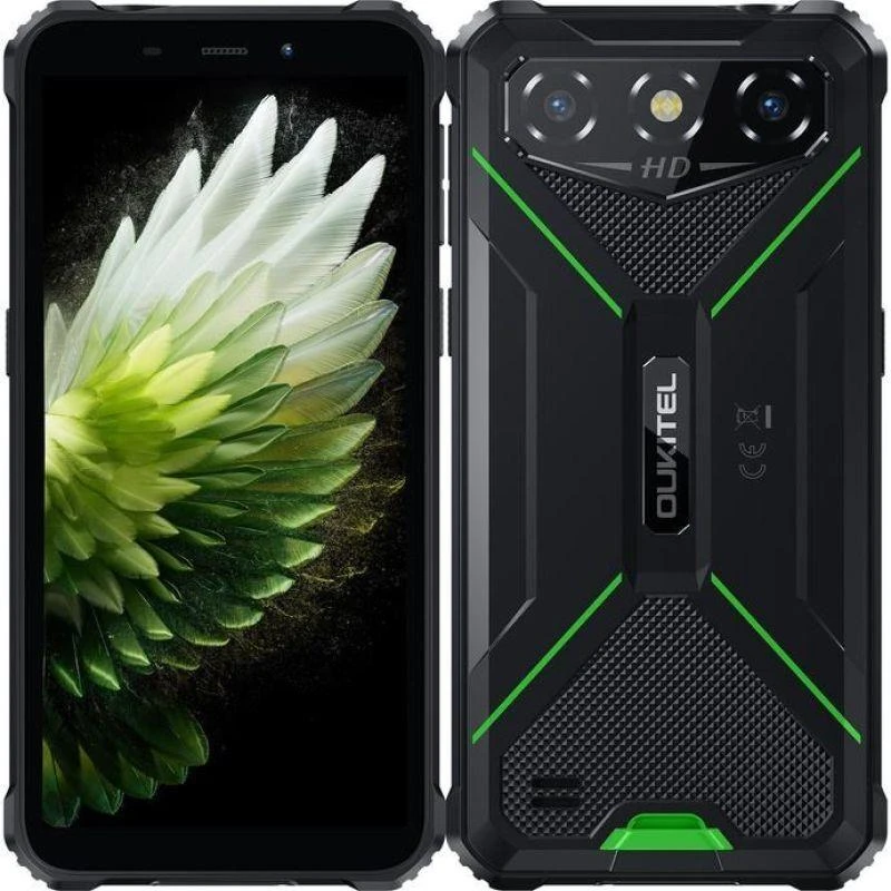 Išmanusis telefonas OUKITEL G3 G3-GN/OL, 6", "Dual SIM", Android 14, 4G, USB Type-C, 4 GB / 128 GB, 6300 mAh, žalias
