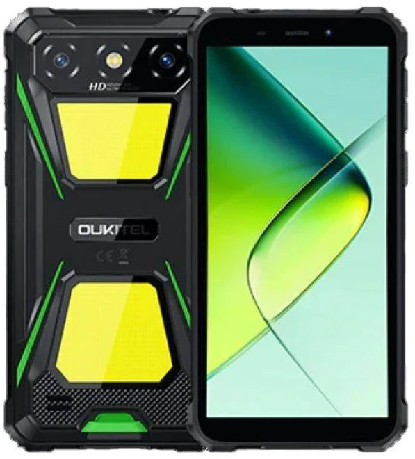 Oukitel G5 6″ Išmanusis telefonas Dual SIM Android 14 4G USB Type-C 4 GB 128 GB 6300 mAh Juodas, Žalias