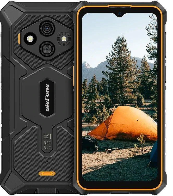 Išmanusis telefonas Ulefone RugKing 3 Pro 16,7 cm (6,56") Dual SIM, Android 15, 4G, USB Type-C, 8 GB, 128 GB, 5700 mAh, oranžinė, juoda