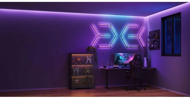 Govee H6063 žaidimų sieninis šviestuvas | Oświetlenie LED | RGBIC, 2,4 GHz Wi-Fi + Bluetooth