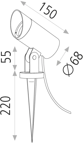 Įsmeigiamas lauko šviestuvas SEIREN, GU10, antracito sp., H2072080GR
